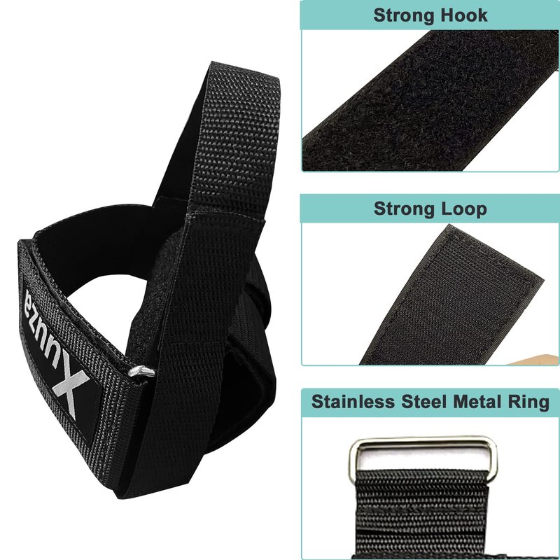 Xuuza 2 Pack Weight Tibialis Trainer, Dumbbell Tib Bar Ankle Leg Extension Strap For Strengthening Hips, Legs, Knees And Calf, No Slipping, Adjustable, Strength Training For Women Men (Black)
