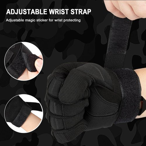 HYCOPROT Utility Tactical Gloves for Men,Motorcycle & Shooting Glove with Touchscreen Hard Shell Palm Pad Knuckle Protection Durable Work Security Military Gear for Airsoft Hunting Riding Cycling