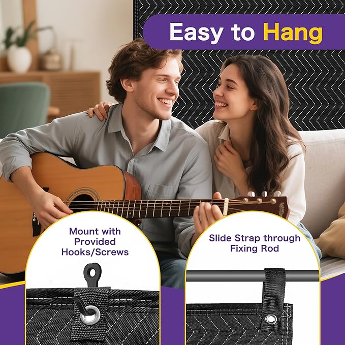 Extra Large Sound Dampening Blanket, Noise Cancelling Studio Acoustic