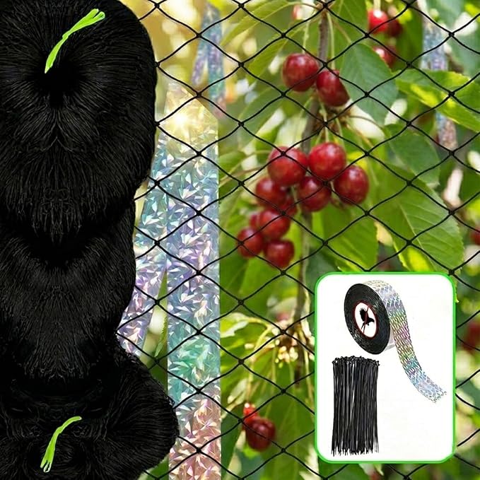 Bird Netting for Chicken Coop 16 X 50 Ft 2" Square Mesh Heavy Duty Chicken Run Netting Roof Cover Against Hawks, Eagles, Owls, UV Resistant, for Garden, Fruit Tree, Plant, Vegetable Protection