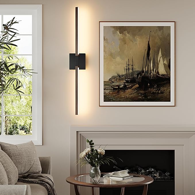 Rayogale 36 Inch Rechargeable Battery Operated Wall Sconce Set Two, 8000mAh