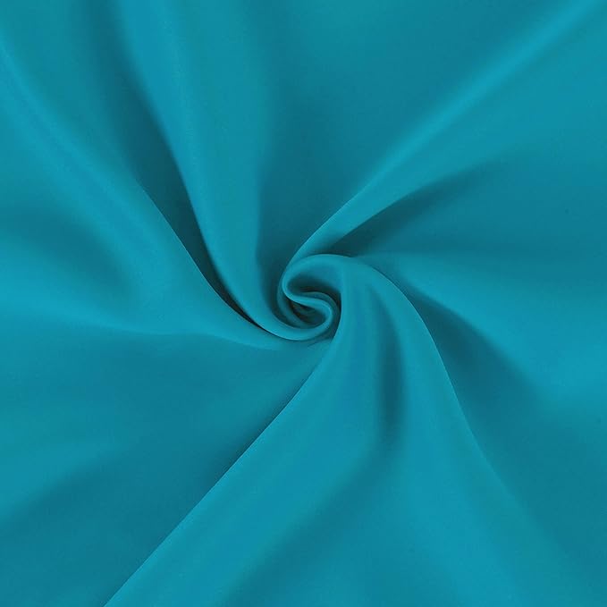 LEMOMO Teal Thermal Blackout Curtains/42 x 72 Inch/Set of 2 Panels Room