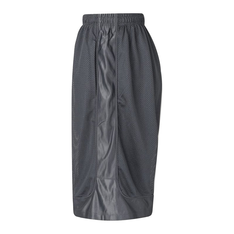 URBEX Long Men's Basketball Shorts with Pockets Athletic Running Gym Workout Sport Shorts(Grey,2XL)