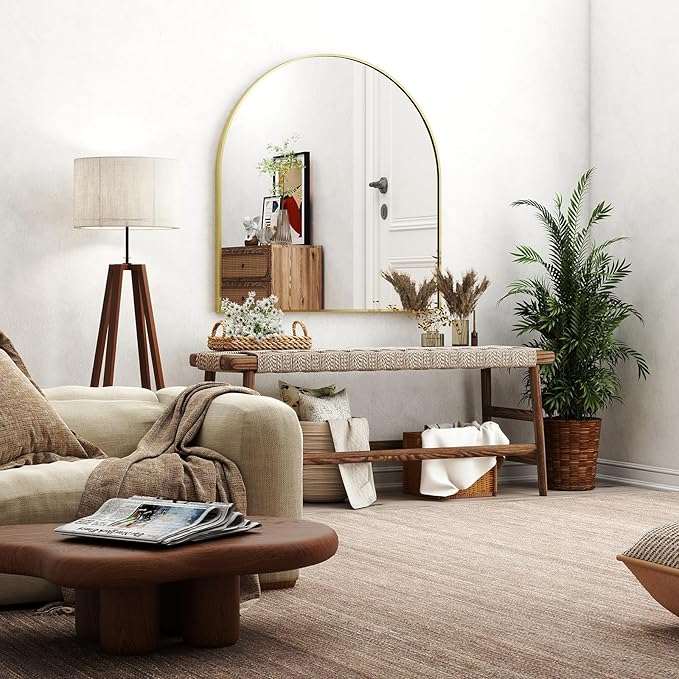 XRAMFY 31"x32" Arched Wall Mirror