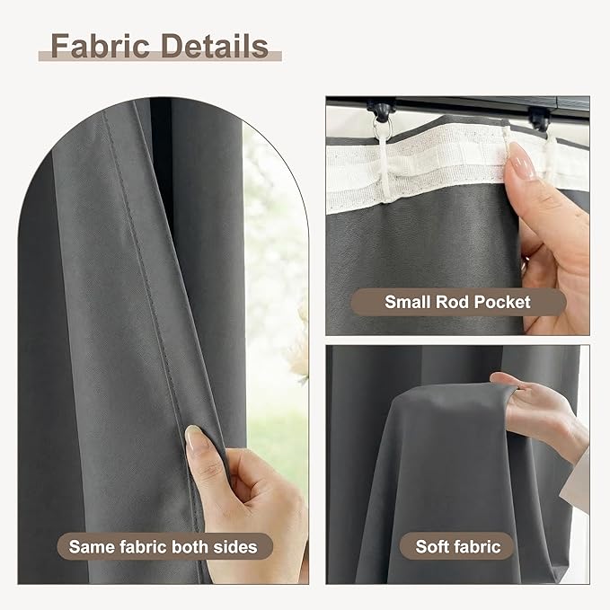 hoeflife Blackout Curtains for Bedroom Room Darkening Curtains for Living Room