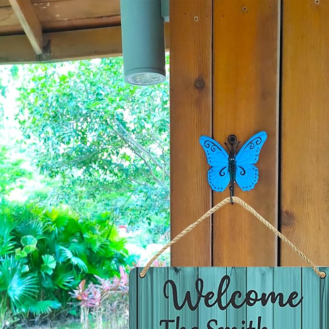 4 Pcs Butterfly Coat Hooks, Towel Wall Hooks Hanging, Room Wall Decoration