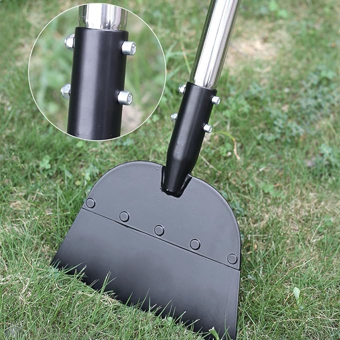 Snow Shovel, Flat Shovel, Heavy Duty Steel Snow Ice Shovel, Ice Scraper Tool for Driveway, Garden Cleaning Scraper, Ice Scraper for Road Outdoor Garden Lawn Cleaning