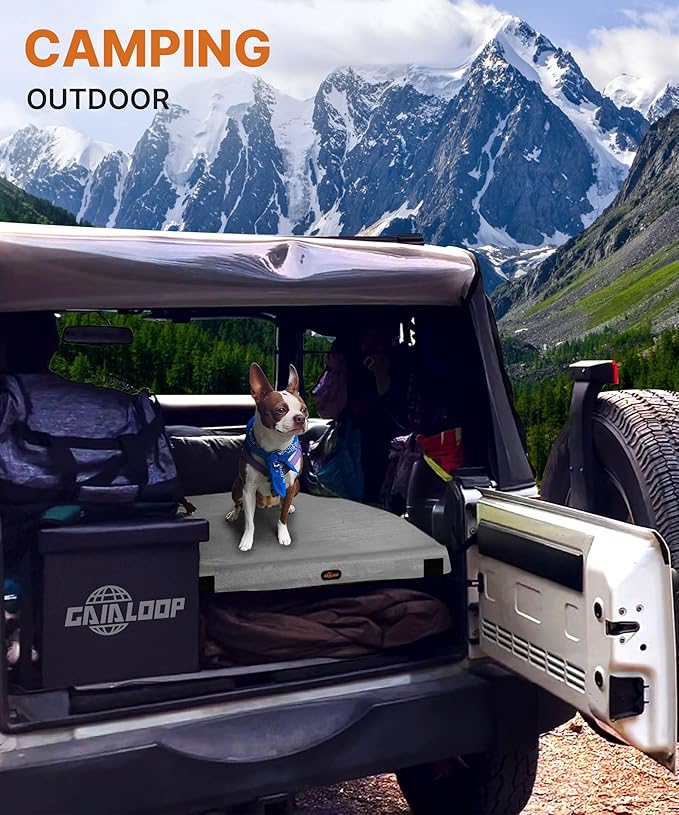 3 Inch GAIALOOP Thick Memory Foam Camping Mattress Sleeping Pad [Car/Tent/Cot] Glamping Portable Floor Mat Roll Up Futon Mattress for Guests Sleepover