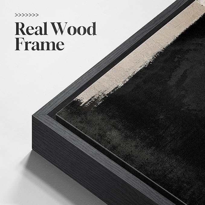 Framed Neutral Abstract Floral Wall Art
