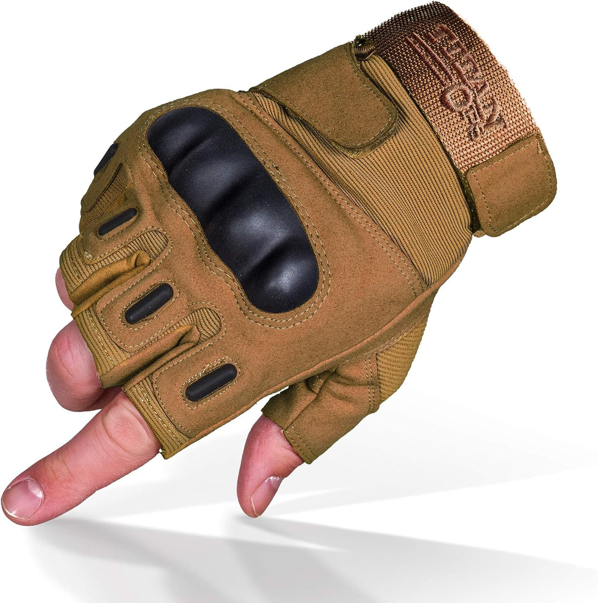 TitanOPS Tactical Gloves - Fingerless Design for Enhanced Grip | Ideal for Motorcycle, Hunting & Shooting