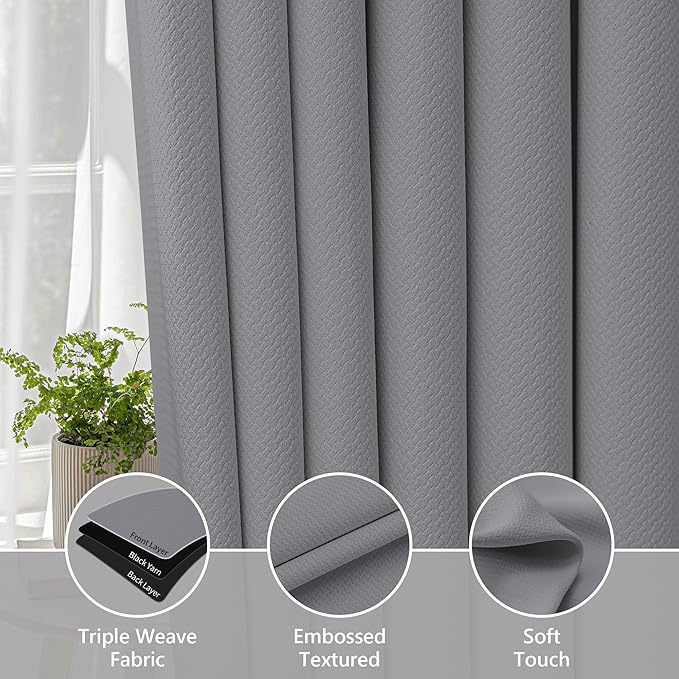 FMFUNCTEX 100% Blackout Curtains