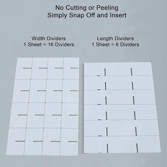 (64-Pack) Small Drawer Configurable Dividers compatible with Craftsman, ArtBin Craft Storage Cabinets, (64 Width + 12 Length Dividers), (Dividers Only)