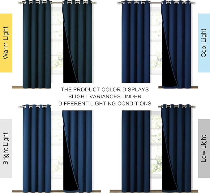 NICETOWN Total Shade Curtains and Draperies, Heavy-Duty Full Light Shading