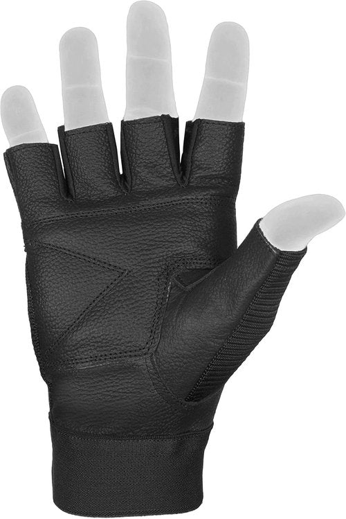 DEFY Challenge Your Fear Leather Weight Lifting Gloves Spandex Heavy Duty Gloves Padded Gym Body Building Fitness Workout
