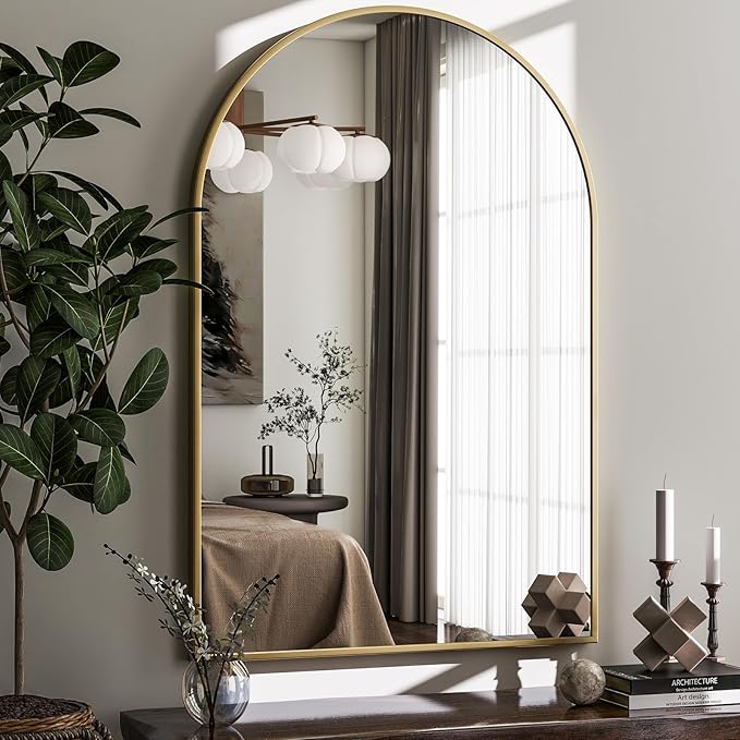 HARRITPURE 20"x30" Arched Bathroom Mirror