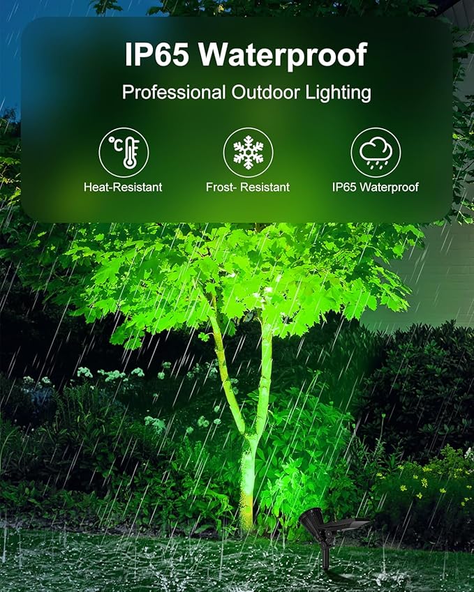 4 Pack Color Changing Solar Spotlights Outdoor for Halloween Decorations Spooky Ghost, Spider Web, Tombstone, Pumpkin, Waterproof Solar Landscape Spot Lights Uplighting for Outside House, Yard, Garden