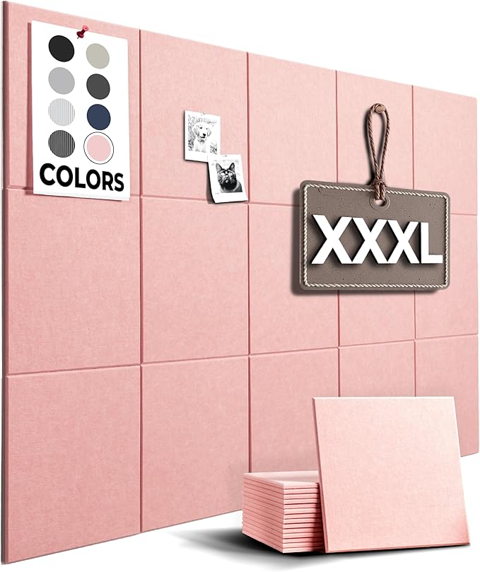 Vision Board - Cork Board for Walls, Felt Bulletin Board, Large Corkboard
