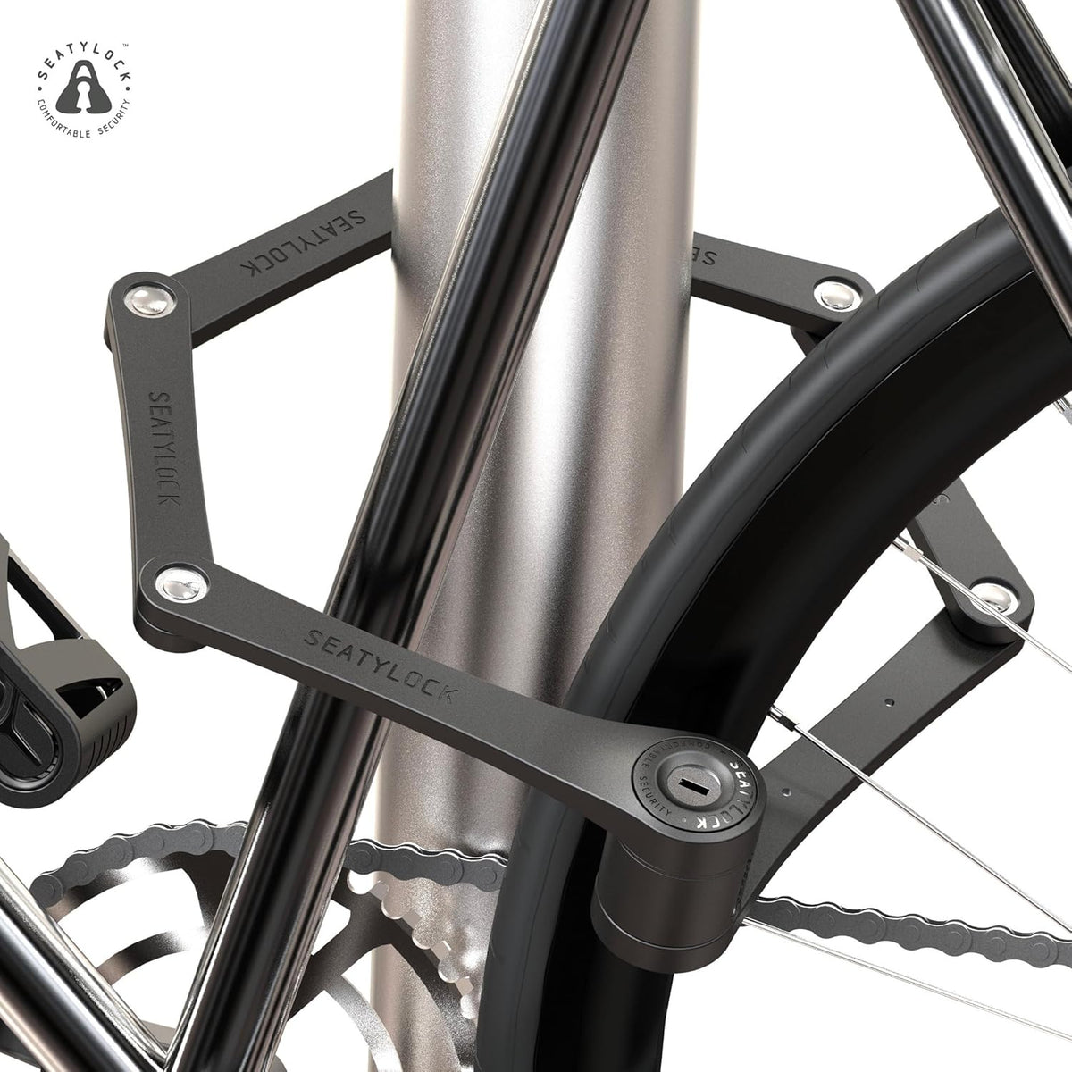 Seatylock FoldyLock Compact Folding Bike Lock - Lightweight, High-Security Design | Heavy-Duty Anti-Theft Protection with Keys & Case