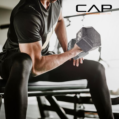 CAP Cast Iron Hex Dumbbell, Pair, 5 lb