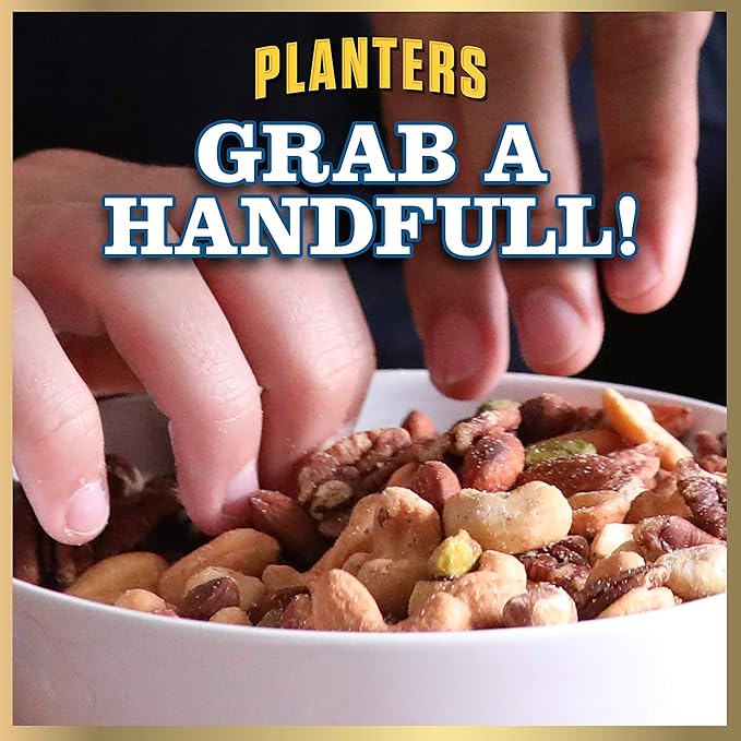 PLANTERS Deluxe Mixed Nuts, Cashews, Almonds, Brazil Nuts Mix, Pistachios, Pecans, Lightly Salted, Snacks for Adults and Kids, Party Snack, 15.25oz (Pack of 2)