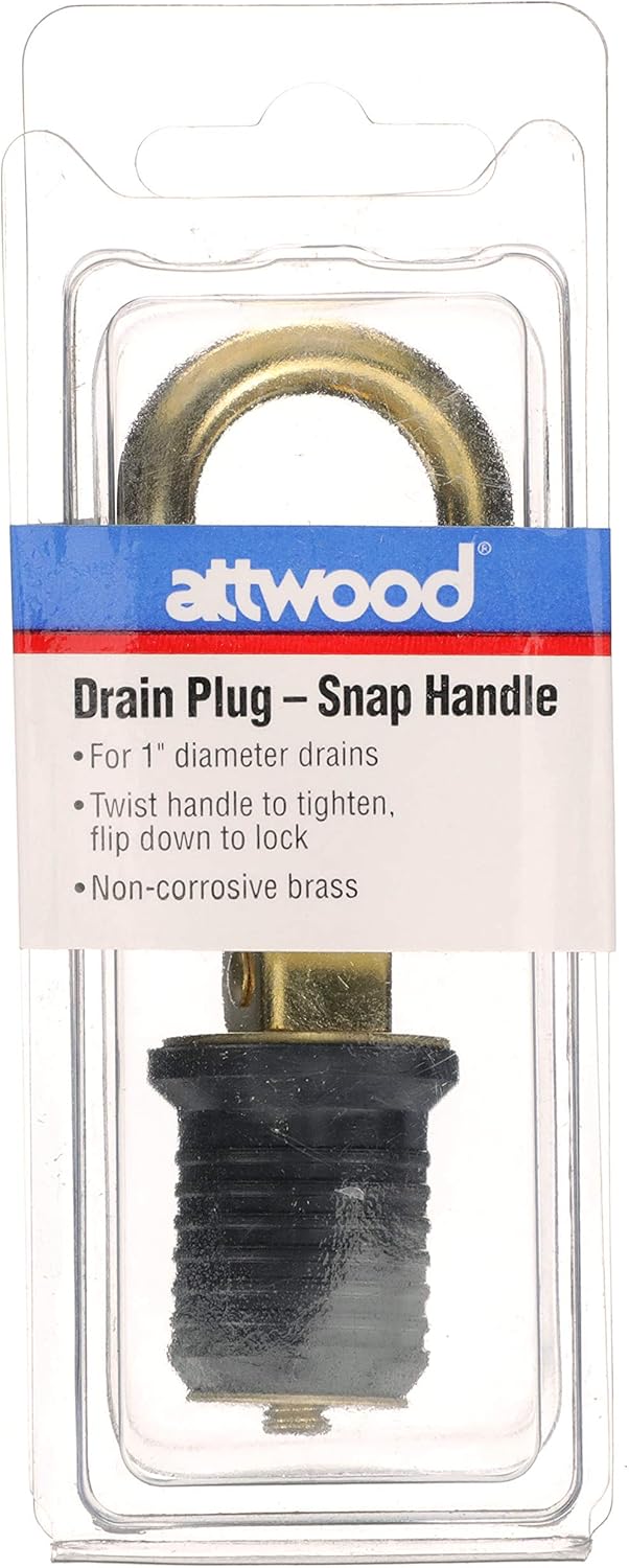 Attwood Snap-Handle Drain Plug - Durable Design for Easy Installation | Reliable Marine Accessory