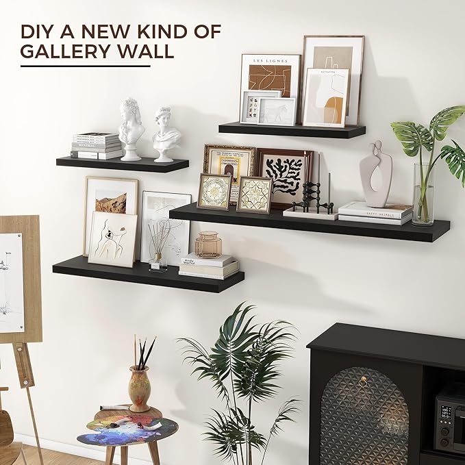 Venusmiles Floating Shelves for Wall 36 inch Long, Engineered Wood Wall Shelves
