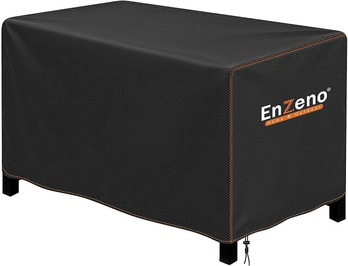 Enzeno Fire Pit Cover Rectangular,Outdoor Firepit Cover Waterproof,Oxford Cloth Patio Fire Table Cover for Outdoor Fire Pit,Fits Gas Firepit Covers(49" L x 29" W x 24" H)