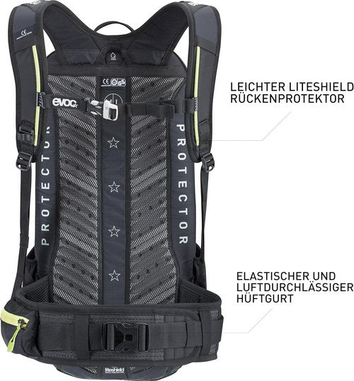 Evoc M/L 16L Black Backpack - Lightweight, Durable, Perfect for Outdoor Adventures