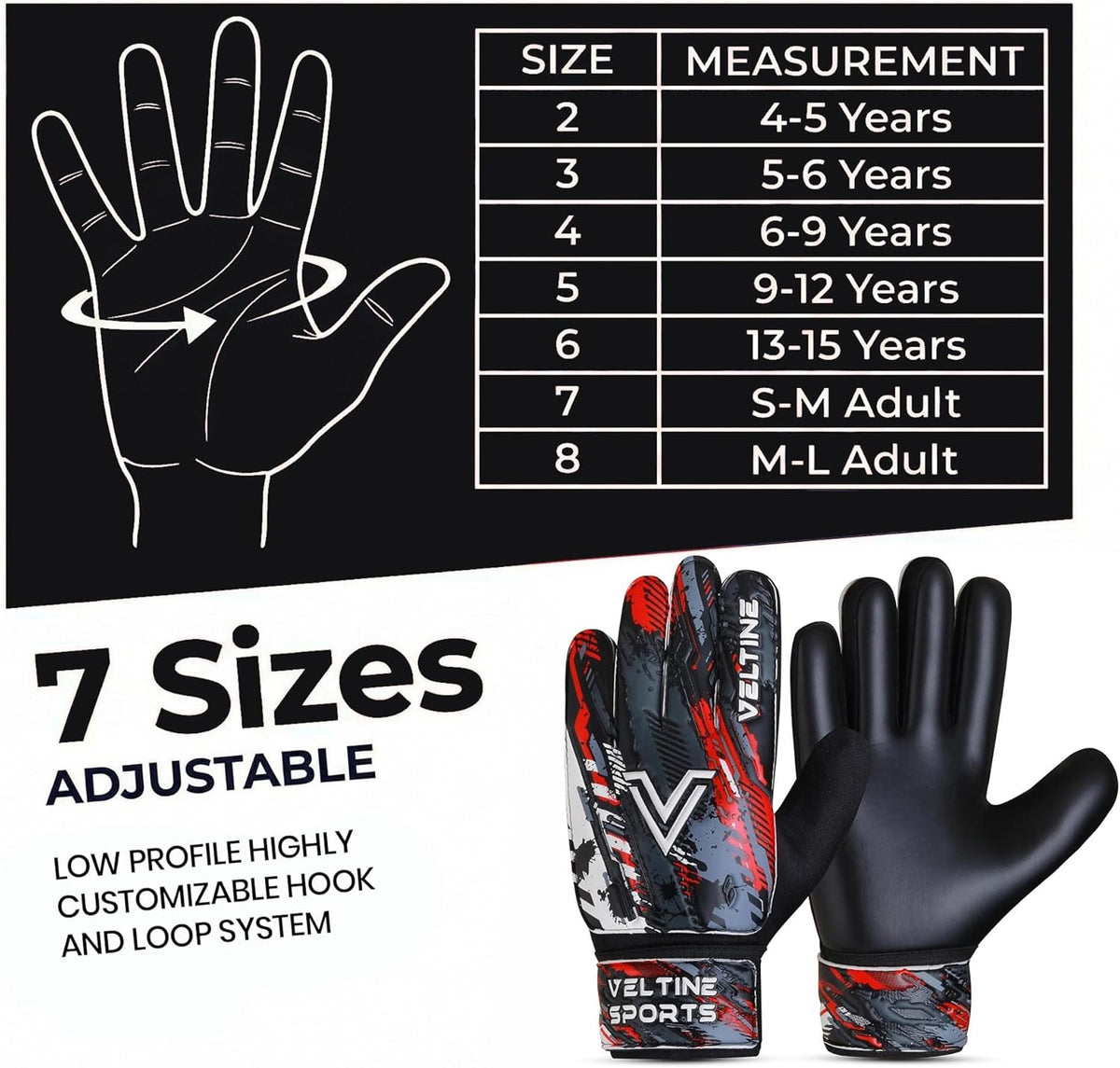 Regine Switzerland Soccer Goalie Gloves - Youth & Adult Football Gloves with Double Wrist Protection & 4mm Anti-Slip Grip