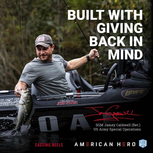 American Hero Camo 7.5:1 Left Hand Baitcast Reel