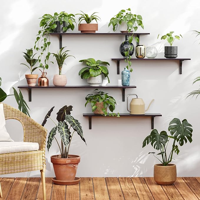 DINZI LVJ Long Wall Shelves, 39.4Inch Wall Mounted Shelves Set of 2, Extra