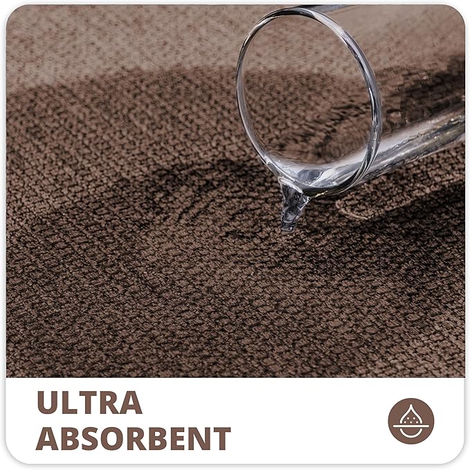 Bath Mat,Ultra Thin Bathroom Runner Rugs,Large Bath Mats for Bathroom,Quick Dry,Non-Slip,Machine Washable,Low Pile,Bath Rug,Shower Outside,Sink,Home Decor Accessories.Brown,3'x5'(36x60inch)