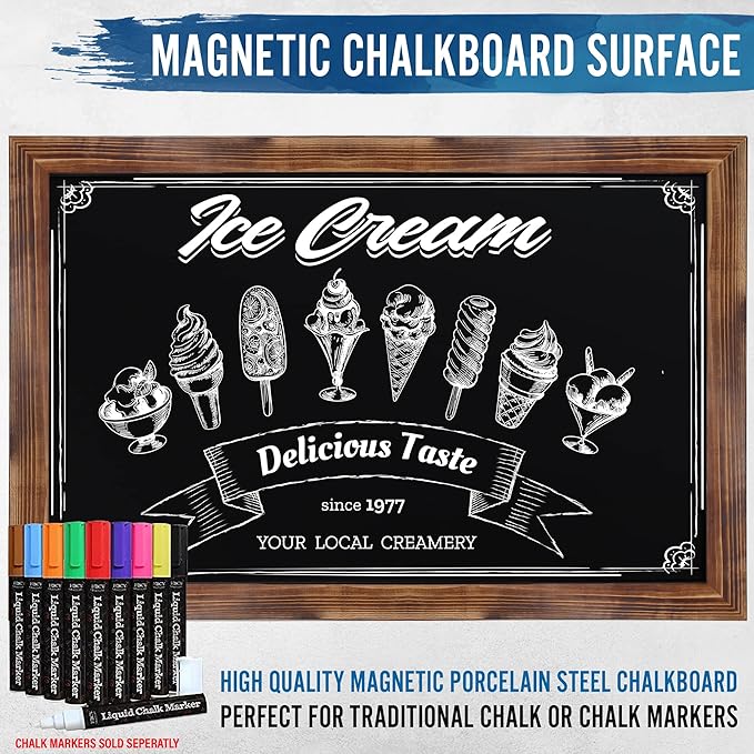 HBCY Creations Rustic Magnetic Wall Chalkboards