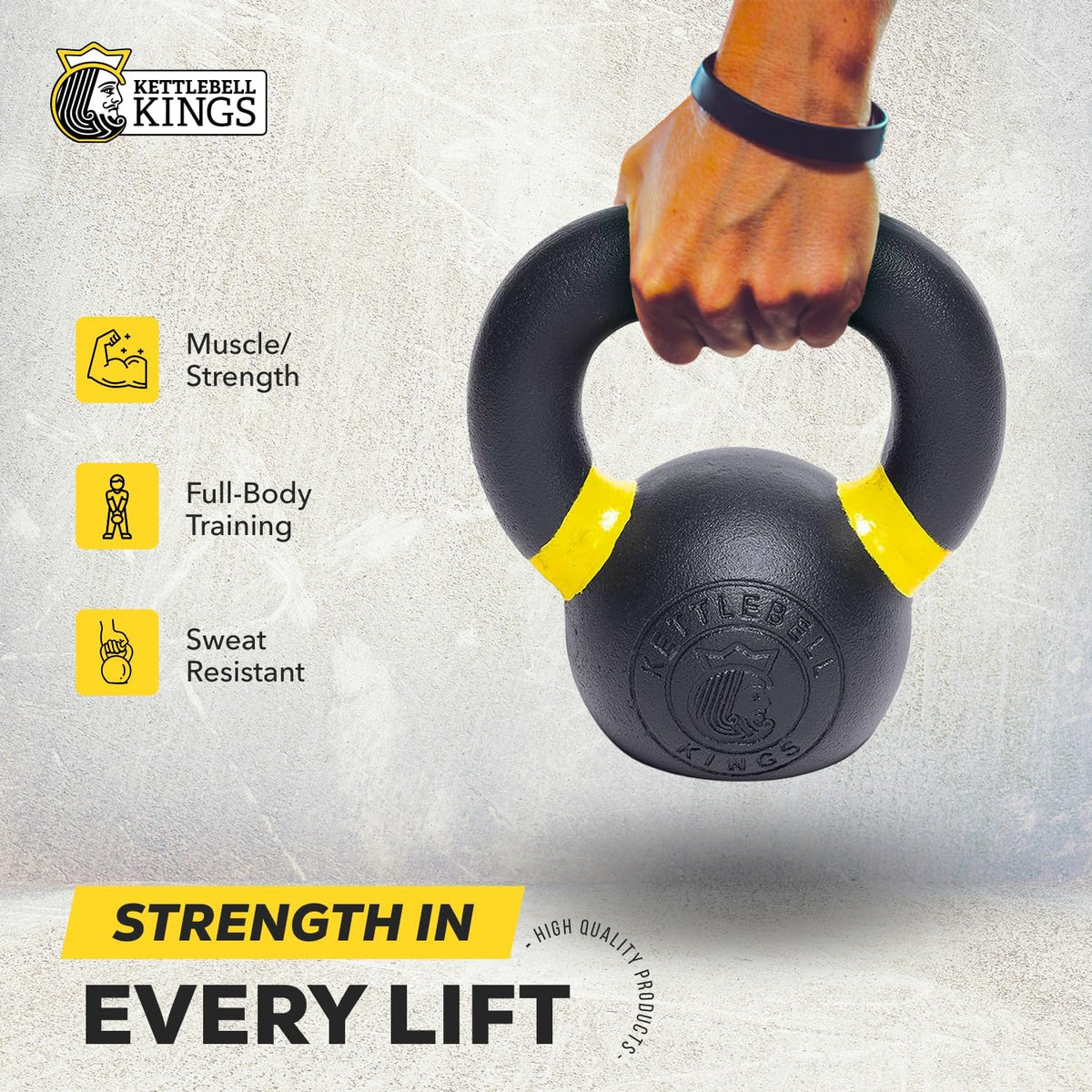 Powder Coated Kettlebells Set (9-97 lb) - Strength Training Weights for Home Gym