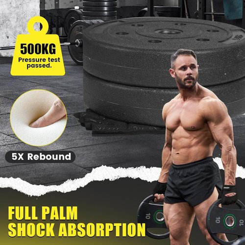HOZMOZ Weight Lifting Gloves - Ventilated, Thick Padded Design for Full Palm Protection | Unisex Fitness Gear