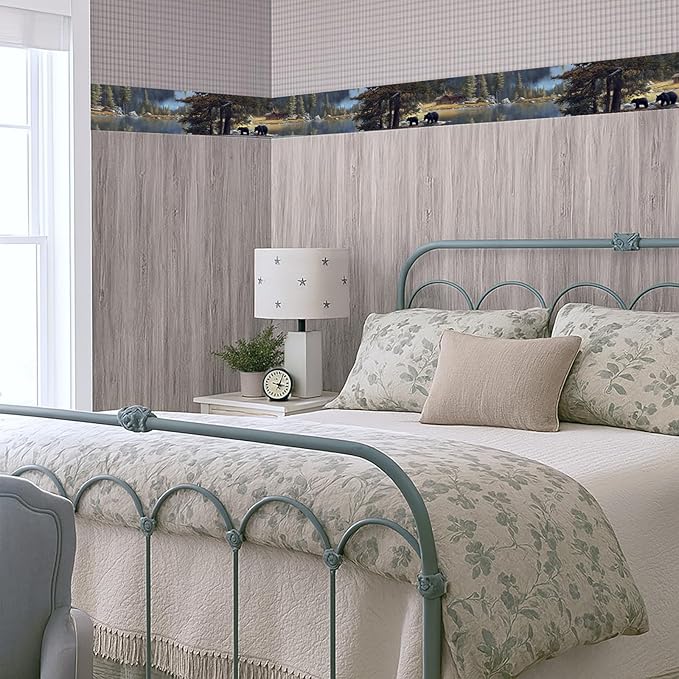 Forest Lake Wallpaper Border 196x4 Inch Peel and Stick Wall Border Self