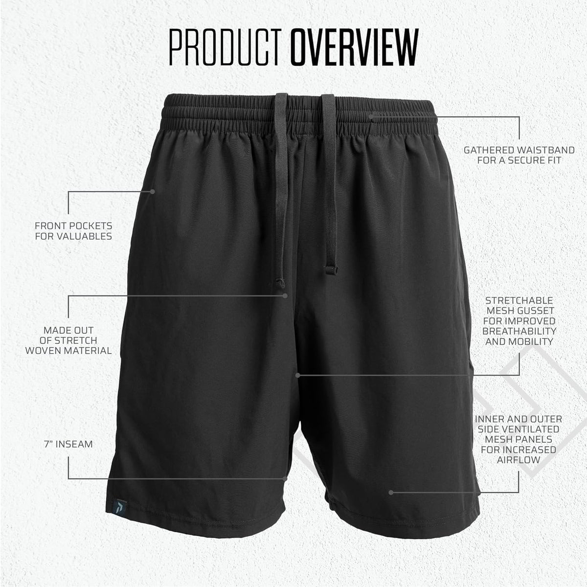 Skiennix Men's 7-Inch Workout Shorts - Lightweight & Breathable Fabric for Ultimate Comfort