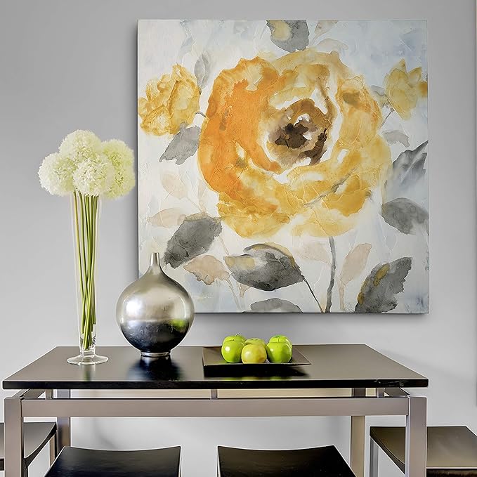 Wexford Home Honey Rose II-Canvas Prints Wrapped Gallery Wall Art | Stretched and Framed Ready to Hang, 40x40 Multicolor