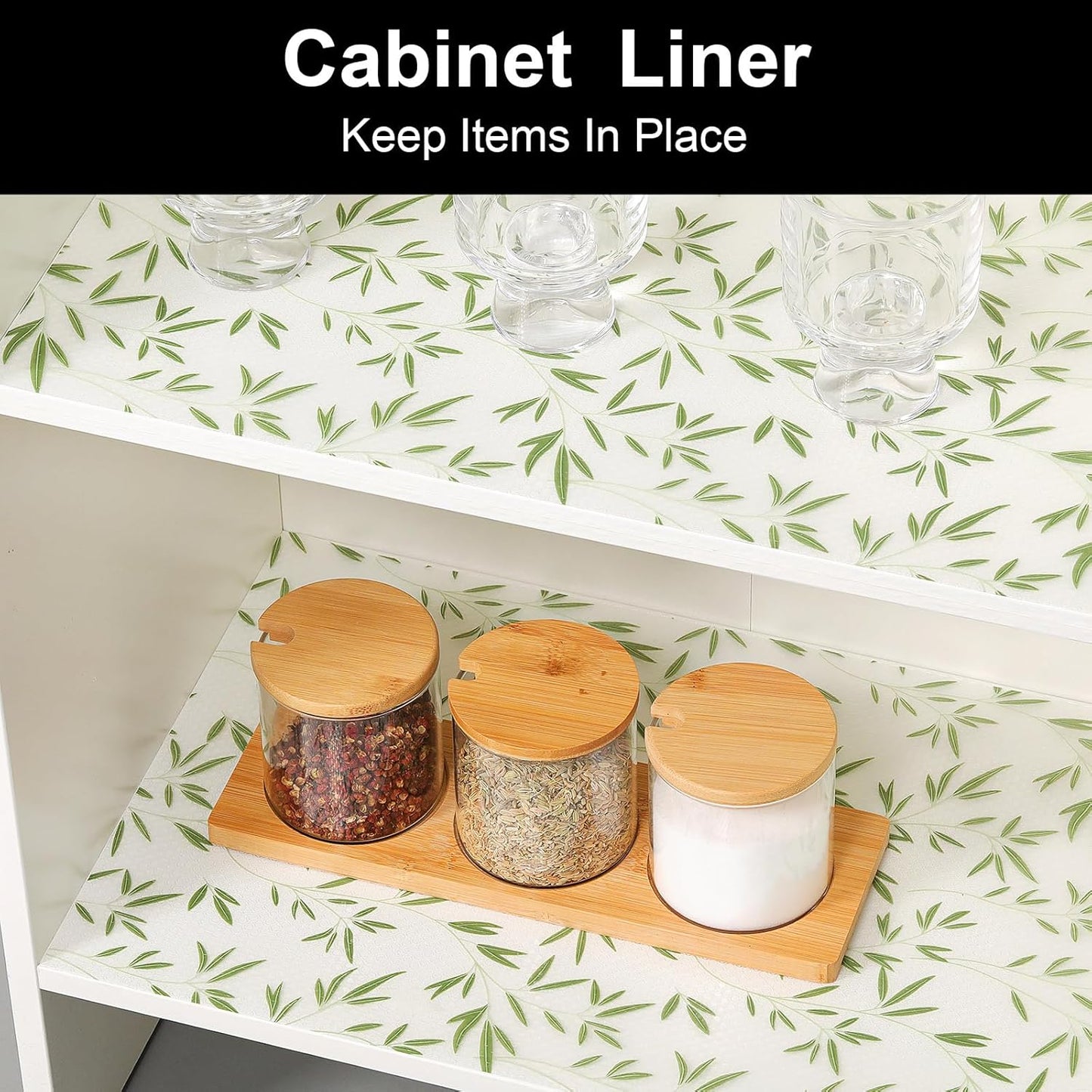 Cooyes Drawer Liner Shelf Liners for Kitchen Cabinets Refrigerator Liners Waterproof & Oil-Proof Kitchen Cupboard Liner Drawer Mats EVA Material Non Adhesive Fridge Liner for Shelves