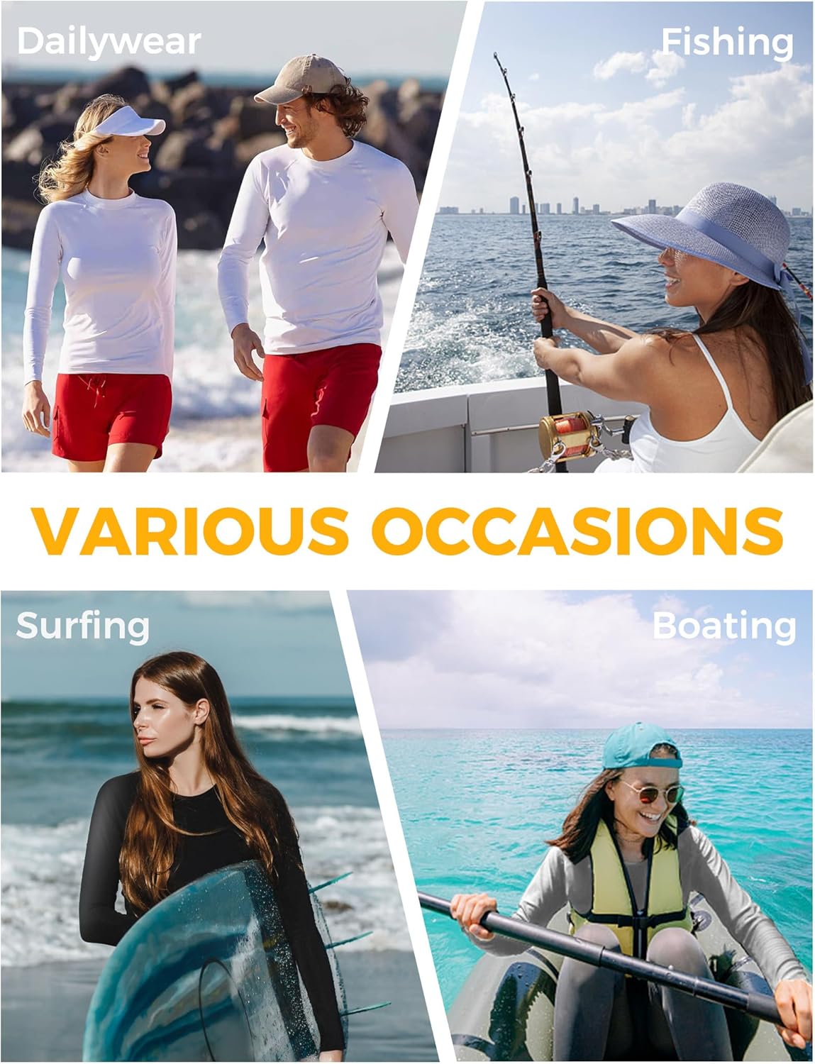 Skiennix Women's UPF50+ Rash Guard - Long Sleeve UV Protection Quick Dry Shirt for Hiking & Swimming