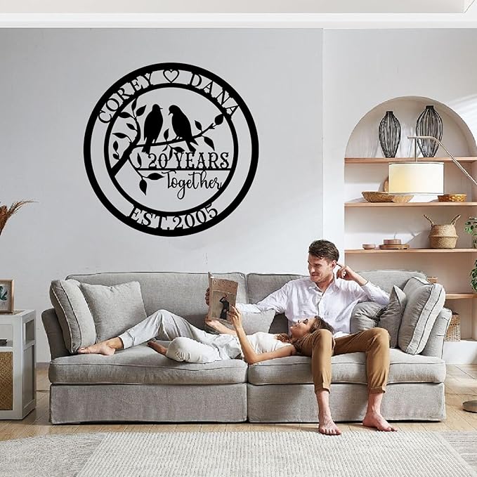 50th Wedding Gifts for Parents 20th/30th/40th/60th/Every Anniversary Wedding Gifts for Couple Parent Husband Wife, Best Anniversary Custom Gifts, Custom Metal Name Sign
