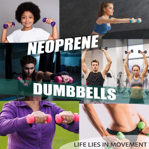 Balelinko Home Gym Equipment Workouts Strength Training Weight Loss Pilates Weights Yoga Sets Weights for Women, Men, Seniors and Youth, 4LB Pink, Pair