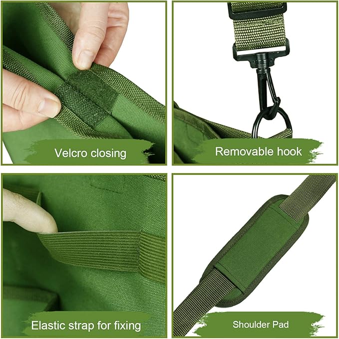 Garden Pruning Tool Bag - Canvas Shoulder Crossbody Gardening Storage Bag