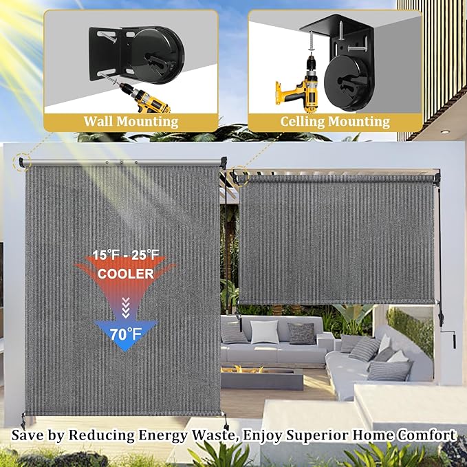 Shade&Beyond Outdoor Roller Shades