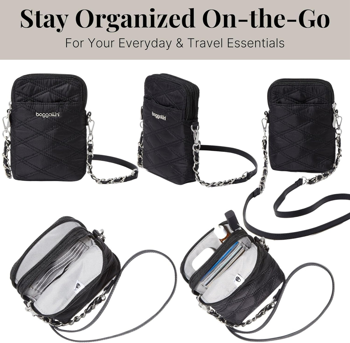 Baggallini RFID Bryant Crossbody Bag - Stylish & Functional | New Classic Collection