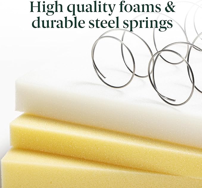 ZINUS 8 Inch Foam and Spring Hybrid Mattress [New Version], King, Fiberglass Free, Medium Firmness, Durable Support, Certified Safe Foams & Fabric, Mattress in A Box