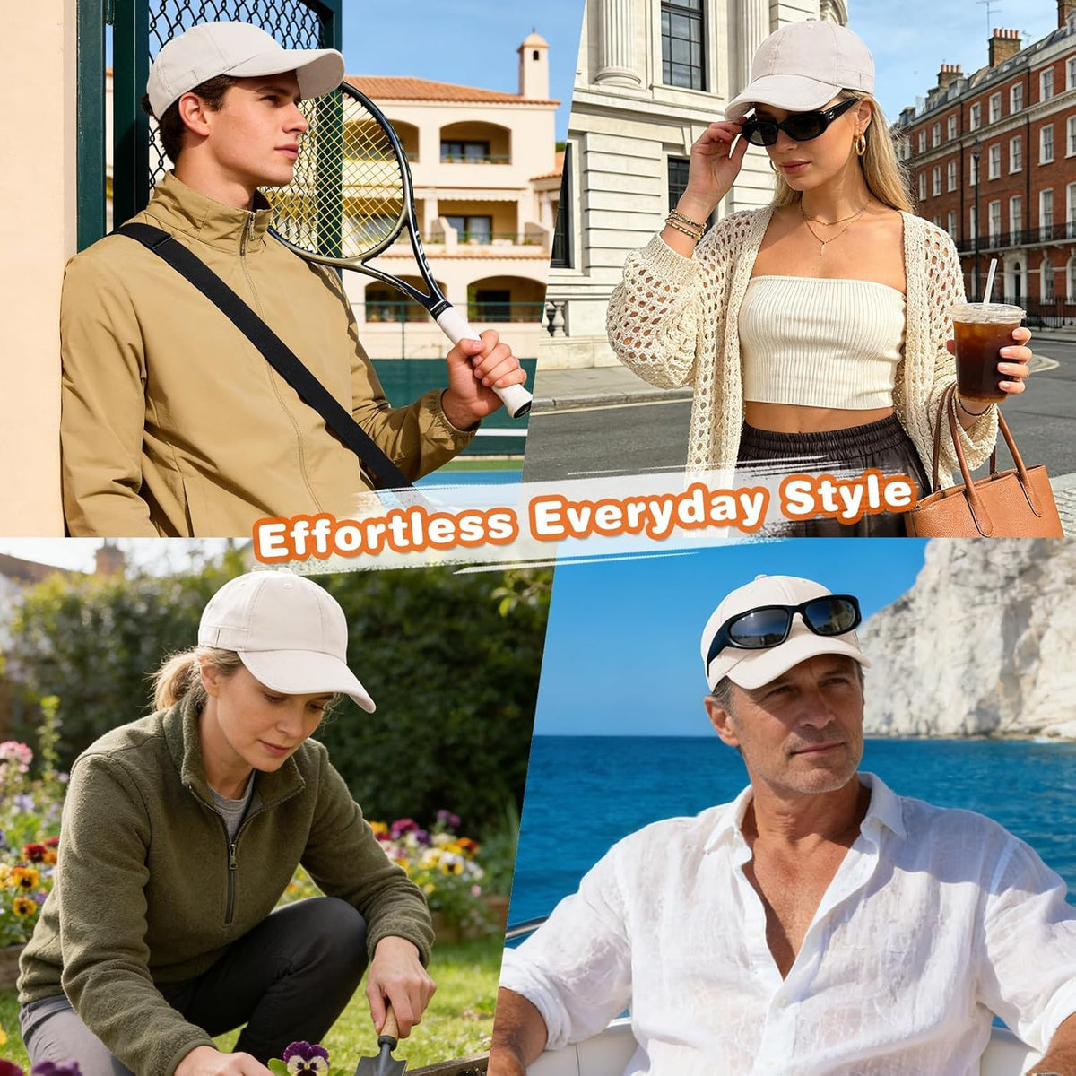ZOORON Baseball Cap - Unstructured Low Profile Dad Hat | Soft, Adjustable Design for Outdoor Golf