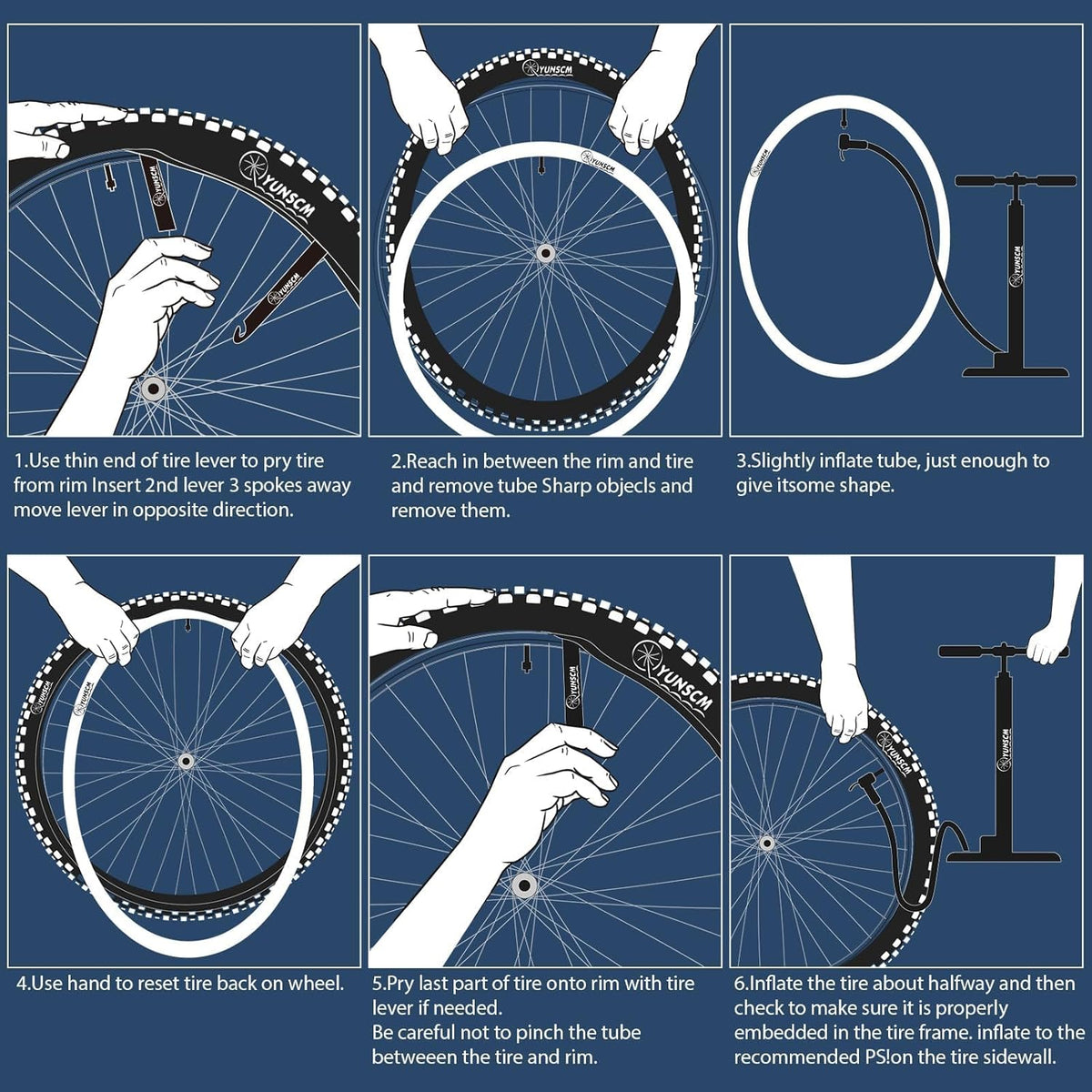 YUNSCM 20" Bike Tube - Compatible with 20x1.75 to 20x2.125 Tires - AV32MM Schrader Valve