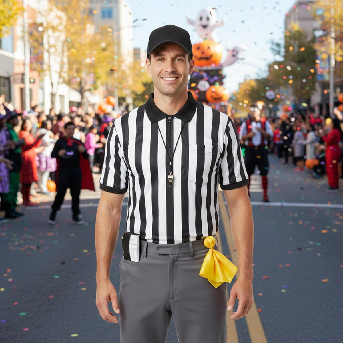 Skiennix Referee Shirt - Men's Football Soccer Costume for Halloween | Sporty Cosplay Outfit