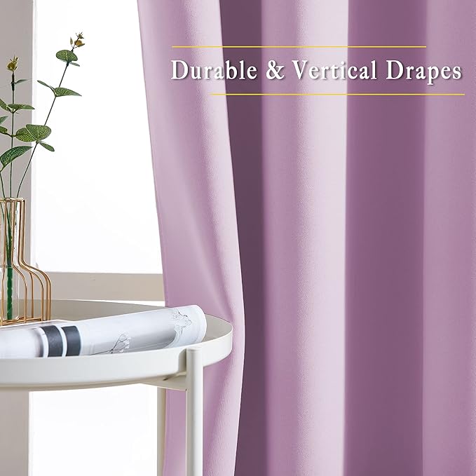 NICETOWN Room Darkening Patio Sliding Door Curtains 84 inch Length, Grommet